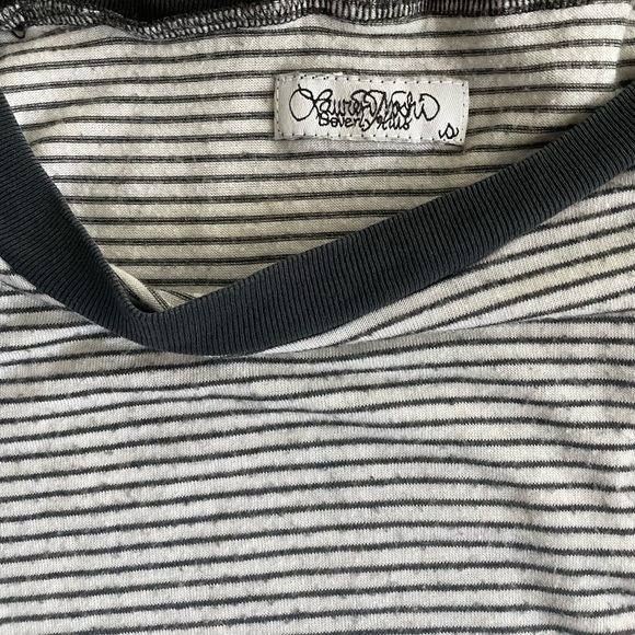 Lauren Moshi bandana smiley face striped s/s t-shirt Size S - Picture 5 of 8